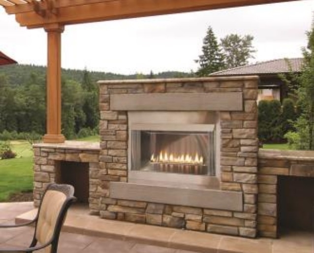 Premium Outdoor Gas Firebox 42, Outdoor Gas Fireplace Inserts